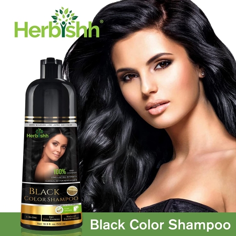 Herbishh Hair Color Shampoo para cabello gris – Magic Hair Dye Shampoo ...