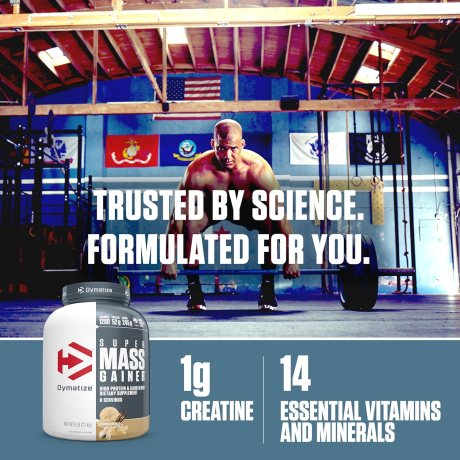 Contans Isolate Dymatize Super Mass Gainer Protein Powder, Gourmet Vanilla, 52g Protein ...