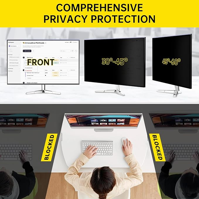 27 Inch Computer Privacy Screen for 16:9 Computer Monitor, Anti-Blue ...