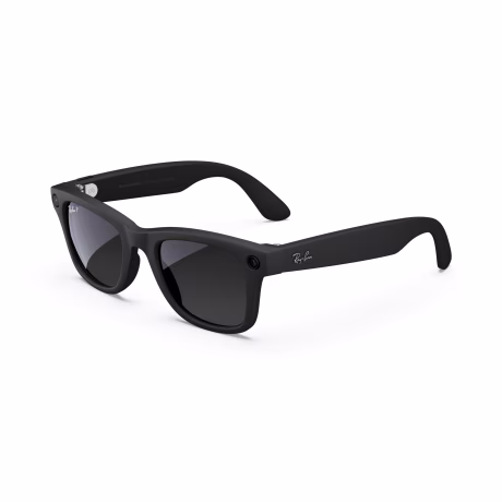 Ray-Ban Meta (Gen 1), Wayfarer, negro mate | Lentes inteligentes de IA para hombres y mujeres — Cámara ultra ancha de 12 MP, audio de oreja abierta, grabación de video, Bluetooth, lentes de grafito degradado polarizadas, lentes de sol
