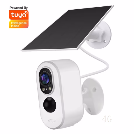 1080p H.265 Night Vision Outdoor Waterproof 4g Tuya Camera With Solar Panel