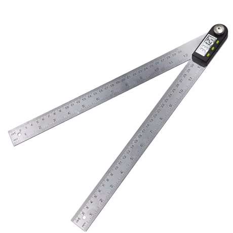 2 in 1 electronic protractor 12inch length stainless steel 360 degree digital angle measure