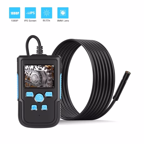2021 New Mini Handheld industrial Endoscope Camera P60 Mini Waterproof Inspection Camera 8mm 10M 2.4 inch screen Snake Camera