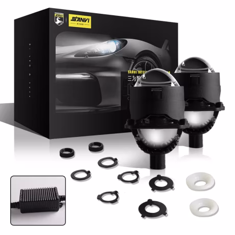 2021America Hot Selling Lighting System for car Motorcycle 45W 5500K Auto Light 2.5inch S8 Led Projector Lens Headlight