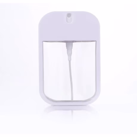 30ml 50ml empty all plastic hand sanitizer round credit card type sprayer refillable perfume mist pocket spray bottle