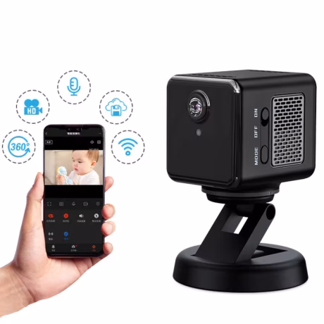 360 degree camera 2K WiFi Mini PTZ Camera with AI Auto Tracking 120 degree Wide Angle with Night Vision