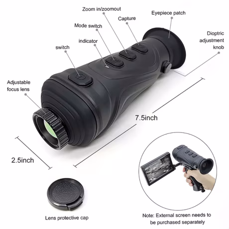 384*288 25MM 35MM Thermal Scope Thermal Sight Hunting Thermal Monocular Infrared Night Vision
