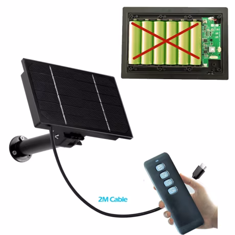 4W 8W 16W Mini Solar panels with built-in batteries Case Outdoor 2m Cable Charged Micro USB Tpye C DC5V Powered for WIFI Camera