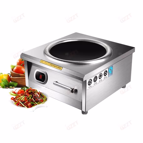 8000W 380V Stainless steel single Wok Burner induction cooker commercial large stove for wok OEM 8kW Commercial Induction Cooker