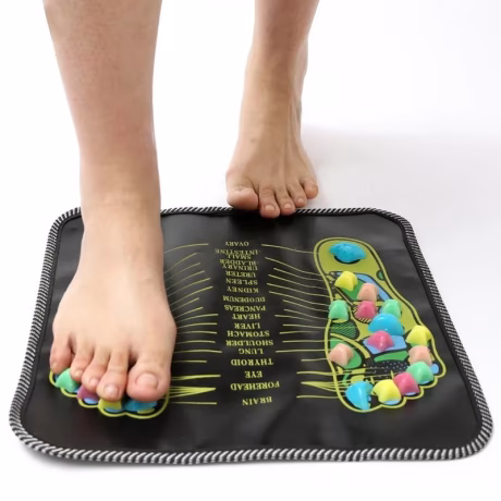 Acupuncture Cobblestone Foot Reflexology Massage Pad Walk Stone Square Foot Massager Cushion for Relax Body Pain Health Care