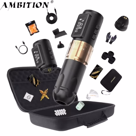 Ambition Mars-U 2.2-2.6-3.0-3.4-3.8-4.2mm Adjustable Stroke Professional Wireless Rotary Tattoo Pen Machine Gun for Body Art