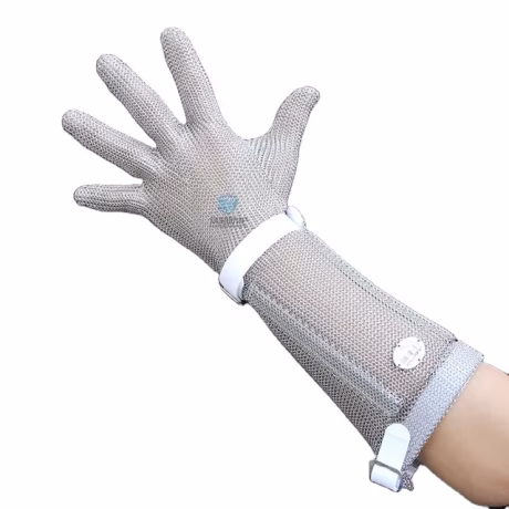 Ant Cut 9 Level EN1082 Chainmail Work Meat Cutting Hand Protect Long Sleeve Stainless Steel Metal Mesh Gloves for Butcher