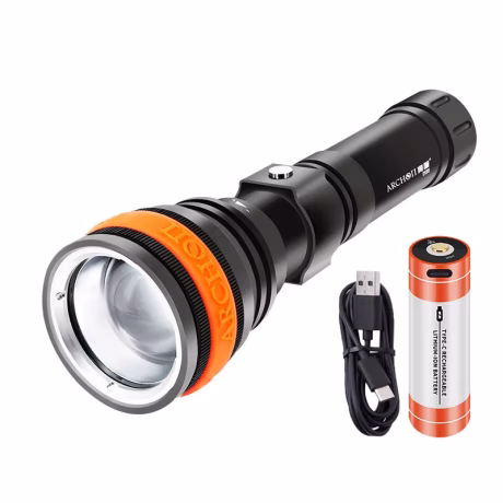 ARCHON D13U Zoomable Diving Flashlight 2000 Lumen Diving Light Divining Video Photography Dive Lighting Torch