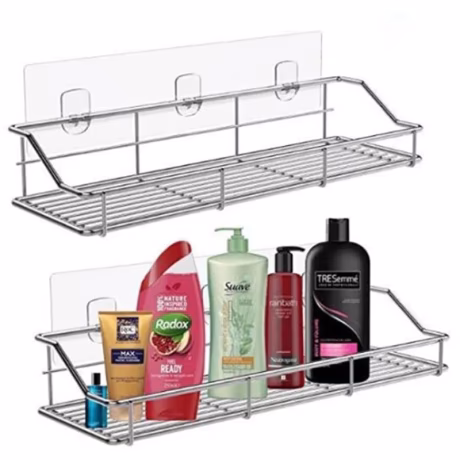 Bathroom Accessories Adhesive Paper Towel Holder Shelf Wall Mounted Paper Towel Shelf Kitchen Rack Basket