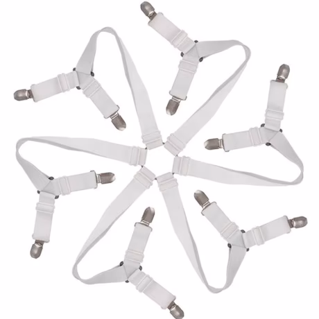 Bed Sheet Holder Band and Adjustable Bed Strap Sheet Keepers Straps Large 360 Degree bed sheet fasteners