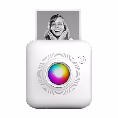 Best Kids Gift Portable Camera and Photo Printer Bluetooth Mobile Phone Connectivity 57mm Thermal Label USB interface