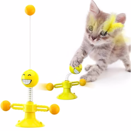 Best selling interactive cat toy pet supplies cat ball feather toys