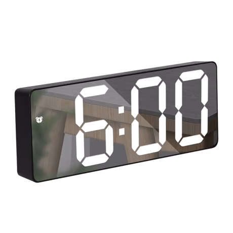 Big creative color LED digital Clock Luxury 3d mirror table Clock office home decor unique Gift Modern desktop Electronic clocks