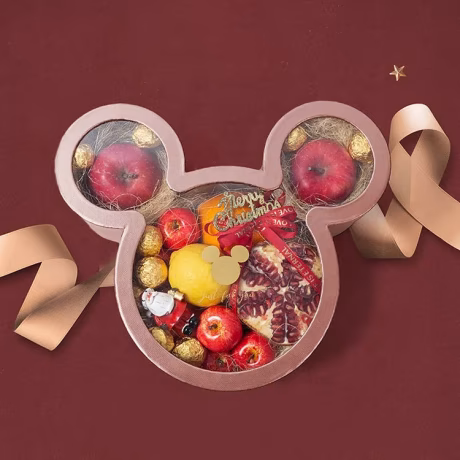 Chengruo black cajas carton mouse shape gift packaging paper box with clear pvc window on lid for chocolate gifts flower