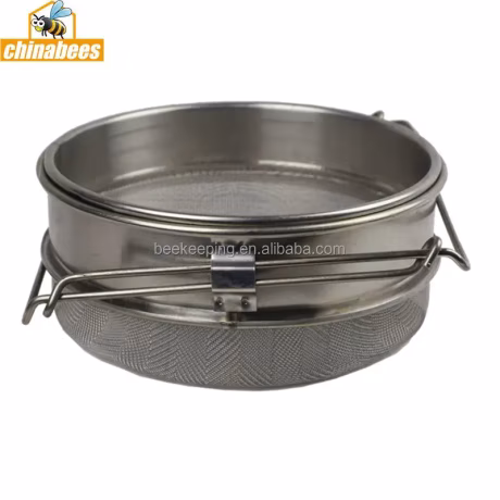 Chinabees Stainless Steel Double-layer Honey Sieve Filtration Bee Honey Filter Strainer Machine Tool Extractor Beekeeping Tools