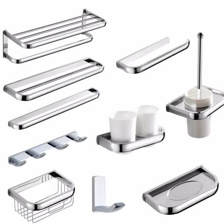Chrome Finished Stainless steel Bathroom Accessories Set