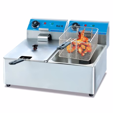 Commercial Fritadeira Friteuse Freidora Electrica De Papas Mini Potato French Fries Chips Electric Deep Fryers 6l Frying Machine