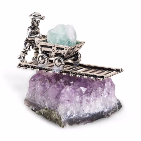 Craft Certified Natural Specimens Home Studio Amethyst Cluster Geode Decoration Miner Modeling Piedras Naturales Handicraft Gift