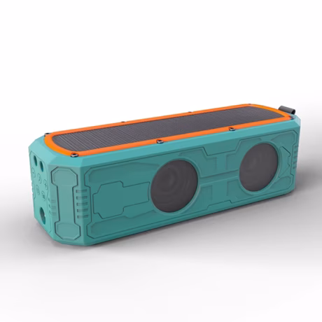 Cyboris Outdoor Solar Powered Wireless Speaker, Built-in Microphone, HD Sound Quality, Long Battery Life, Emergency Lighting, Ch