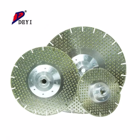 DEYI Double sided Cutting and grinding wheel with electroplated diamond triangular star spots