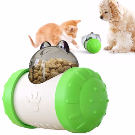 Dog IQ Improving Food Dispensing Ball Swing Bear Interactive Chase Toy Pet Treat Leakage Slow Feeder Puzzle Toy Cat Exercise