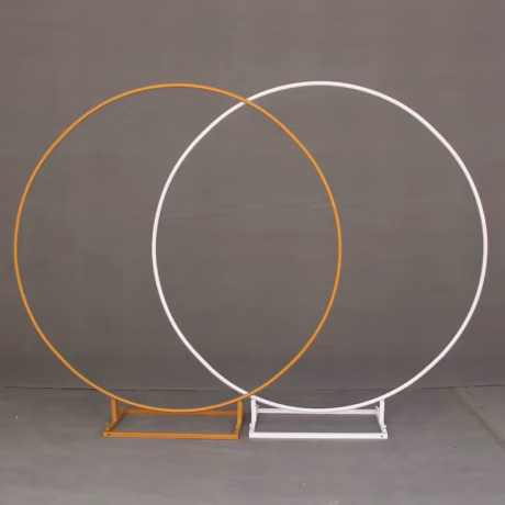 Dropshipping Golden Metal Round Wedding Arch Backdrop Stand For Ceremony Circle Balloon Arch Kit Decoration