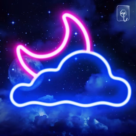DropShipping High Quality Acrylic 100% Unbreakable Led Flexible Clouds Moon Neon Sign Home Neon Lighting Custom Neon Sign