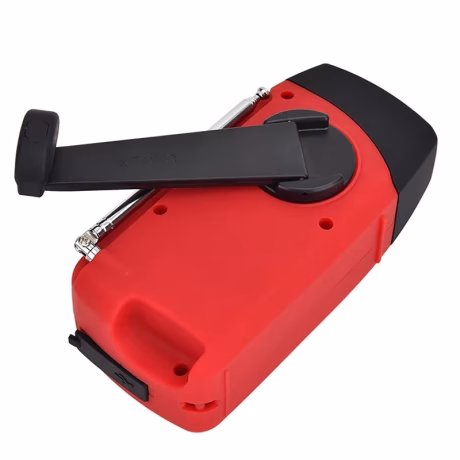 dropshipping Vevradio med Solceller FM AM NOAA PORTABLE Hand Crank radio with Flashlight, Ficklampa och 1200mAh solar powerbank