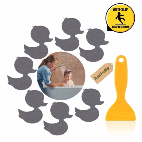 Duck Design Bathtub Non Slip Sticker Cartoon Duck Anti Slip Decal Threads Adhesive for Bath Tub Shower Stairs