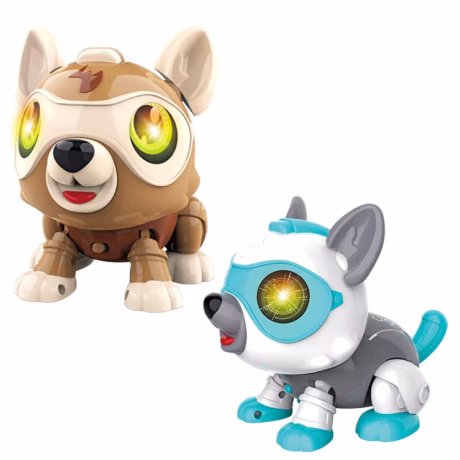 Electric DIY lighting sound voice touch sensing kids educational toys assembly pet toy dog
