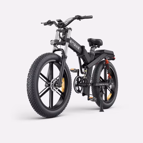 ENGWE X26 Black EU/US Warehouse folding Motorcycle 48V28Ah 1000W 26inch fat tires hydraulic oil electric mountain bicycle