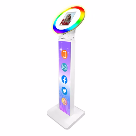 Flight Case Magic Portable Spinning Selfie Photobooth Stand Ipad Photo Booth Kiosk Printer, Flight Case Available