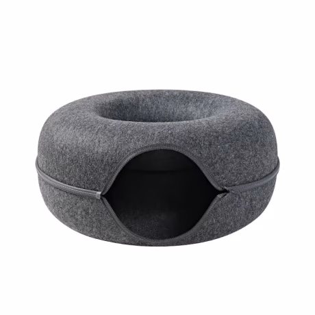 Four Seasons Available Round Wool Felt Pet Litter Cat Tunnel Litter Gray Felt Cat Litter Animals Beds Nest Cushion Pet Supplies