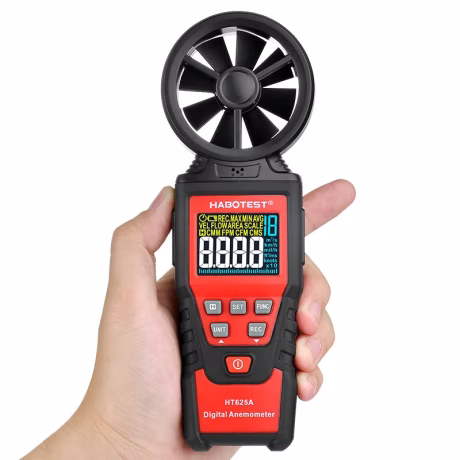 Habotest HT625A Hot Commodity Digital Anemometer USB Connect Air Dew Point Temperature Detector Wind Speed Measuring