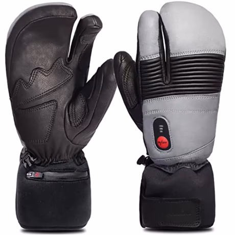 Heated Gloves Flexible Crab Finger Rechargeable Ski Mitten 7.4V Battery for Winter Snow Camping Hunting Hiking Heated Ski Gloves