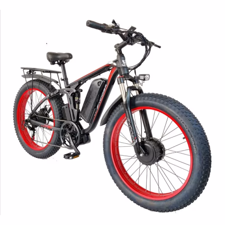 High Quality CE E Bicycle 26inch Fat Tire 2000W Double Motor Electric Mountain Bike 7 Speed 48V Hydraulic Brake Electric Bicycle