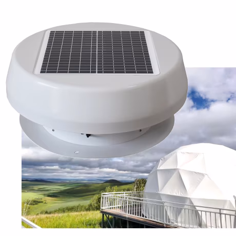 Hot Sell Dome Tent Roof Ventilation Solar Fan 14'' White Color Heat Exhaust Air Conditioner Industrial Ventilating Eco Attic Fan