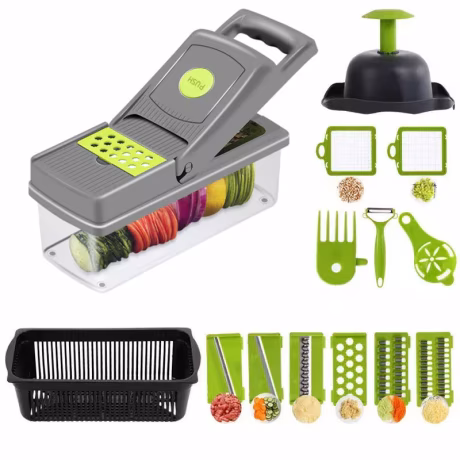 Household Multifunctional Vegetable Cutter Chopper Fruit Onion Dicing Machine Cutting Potato Kitchen Gadgets Accessories