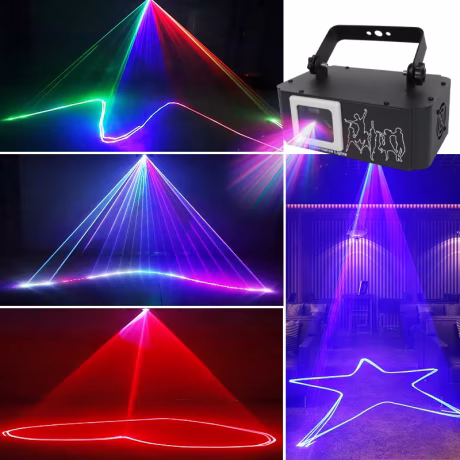 Hundreds 3D Animation Laser DJ Light DMX512 Music Sound Activated Full Color Scanning Projector For Party Event Show Decoration