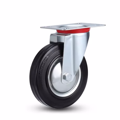 Industrial Euro Series Rubber Caster Swivel Without Brake