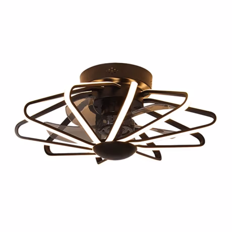 Industrial style bedroom ceiling fan light living room dining room nordic ceiling fan light modern trend line fan chandelier