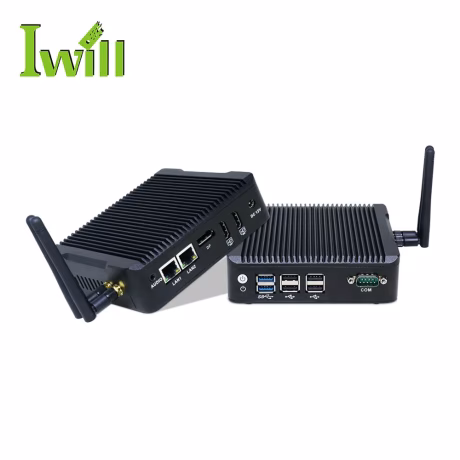 IWILL n3700 J3710 3 display fanless mini industrial pc nano box for monitor