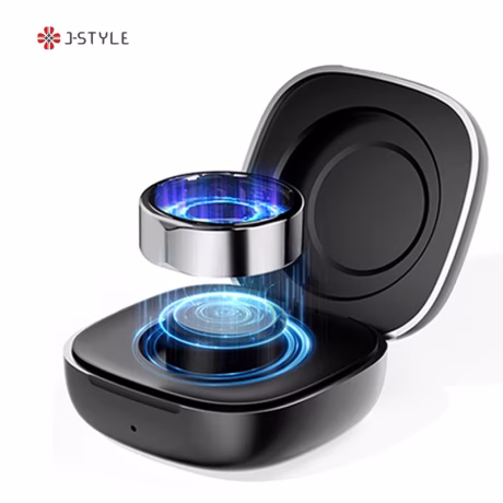 J-Style 2301B Bluetooth VO2 Max Smart Ring for Men Women Couple IOS Android Phone with Fitness Sleep Health Tracker Monitor 2024