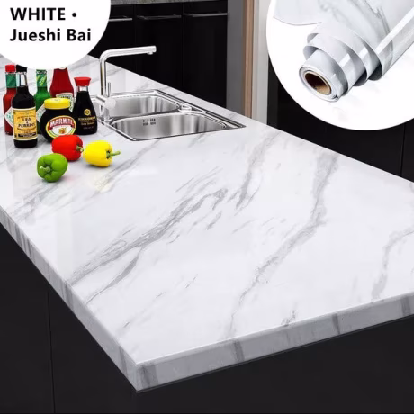 Kitchen Marble Vinyl Self Adhesive Wallpaper Bathroom Cabinet Countertop Waterproof Contact Paper Wall Stickers Home Decor