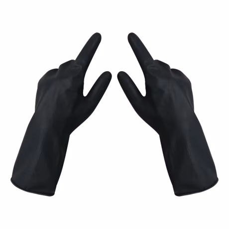 Latex Rubber Industrial Protection Gloves for Heavy Duty Chemical Resistant